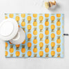 Pineapple Printed Drying Mat Black 15" x 20"