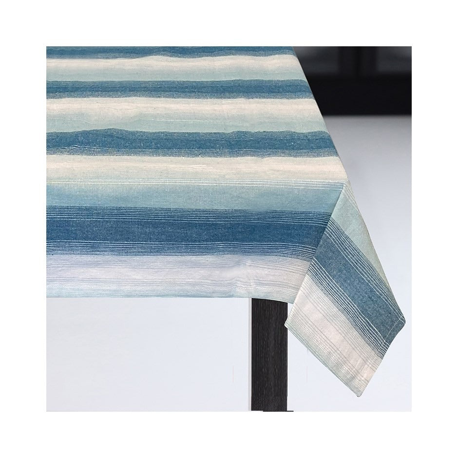 Nappe à rayures Sera - Bleue 152 x 305 cm
