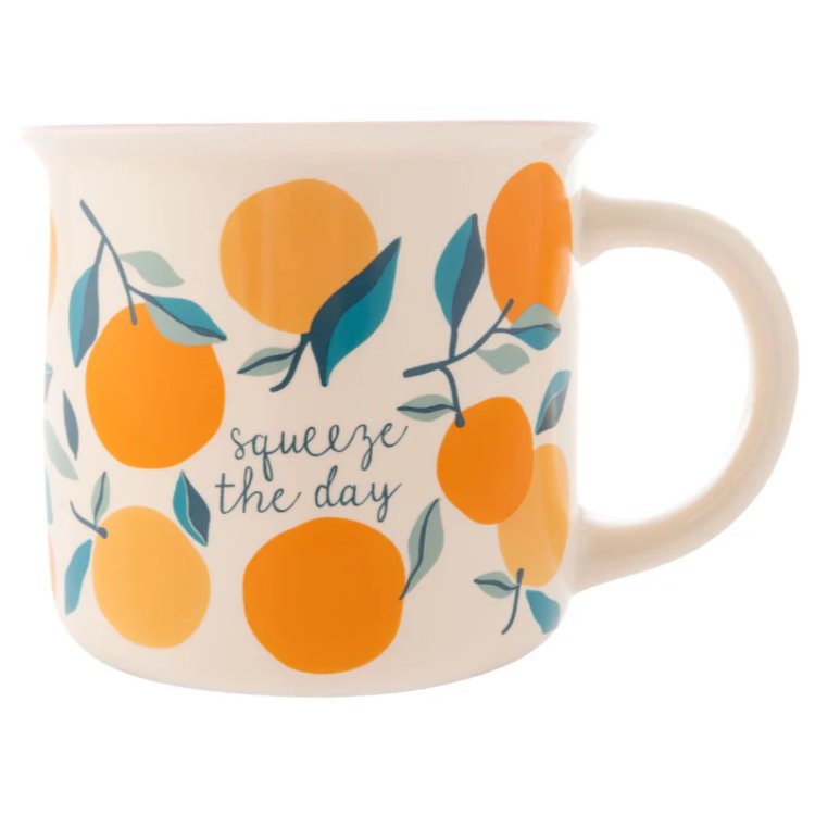 New Bone China - Orange Camp Mug 14oz