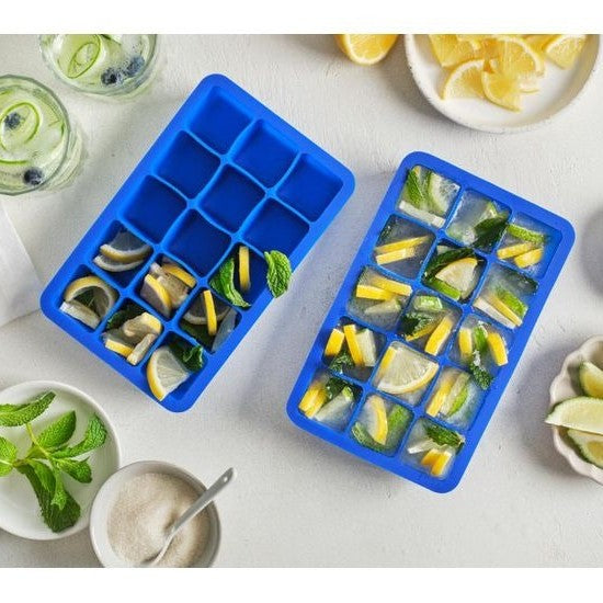 Silicone Ice Cube Trays - Set of 2 (Blue)