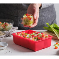 Silicone Jumbo Ice Cube Tray - Red (Makes 6 Large Cubes)