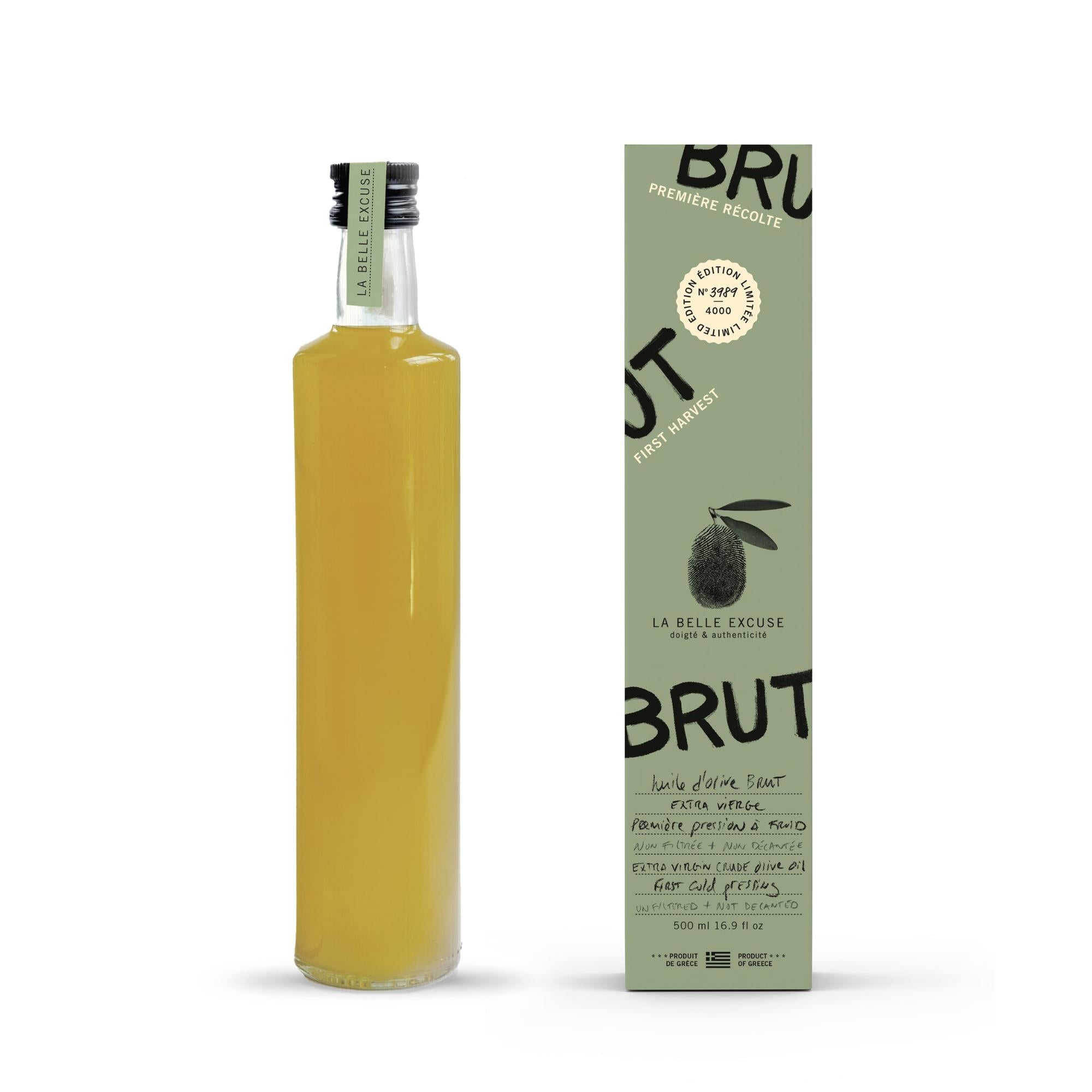 Huile d'olive Brut extra vierge (première pression à froid) 500ml