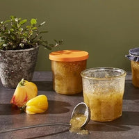 Jam Jar with Orange Lid