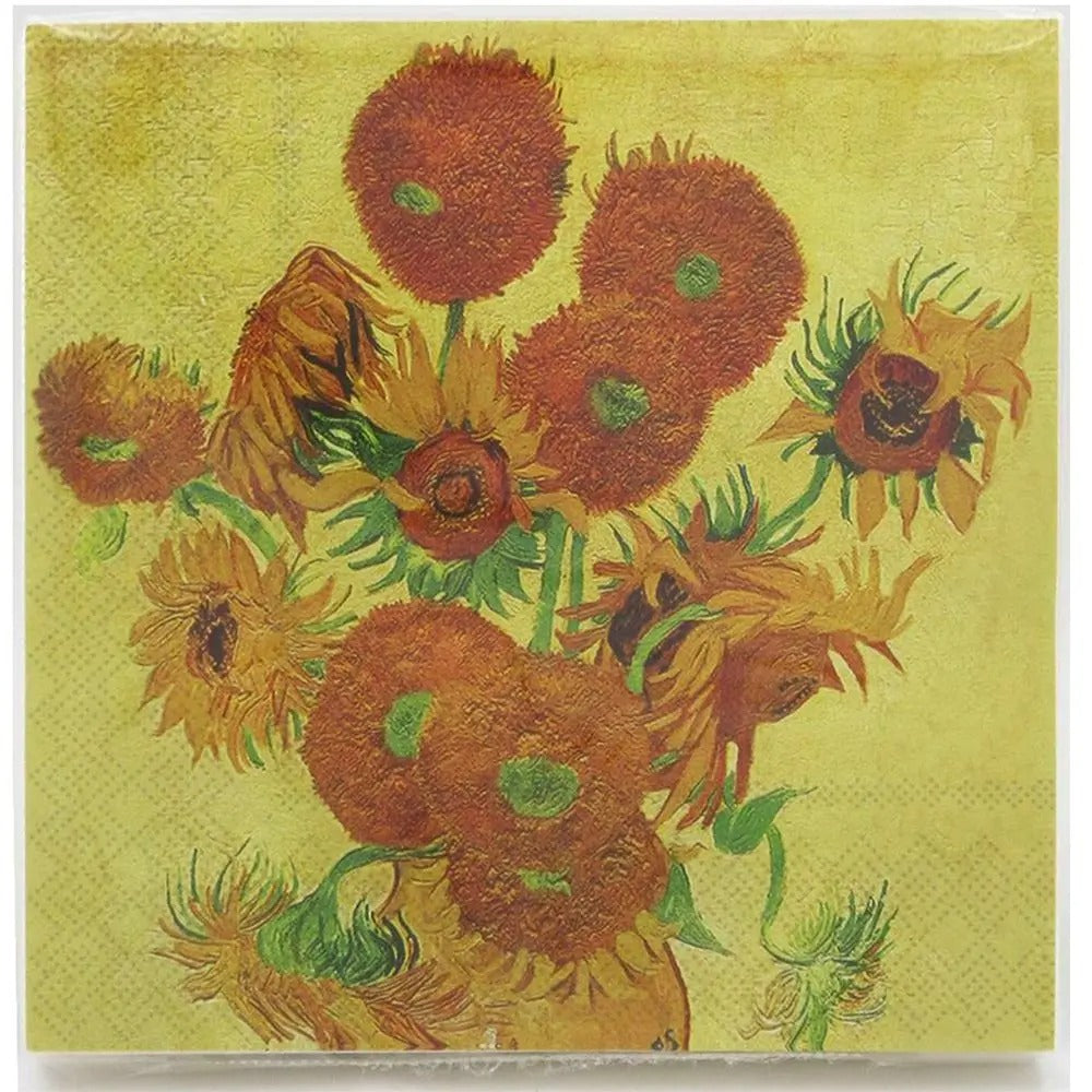 "Van Gogh Flowers" Paper Napkins 20 Pack