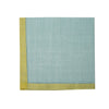 Serviettes de table en lin Azzura, azur et olive - Lot de 4