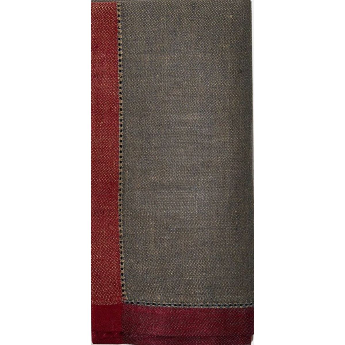 Serviettes Versailles gris fumé et or - Lot de 4