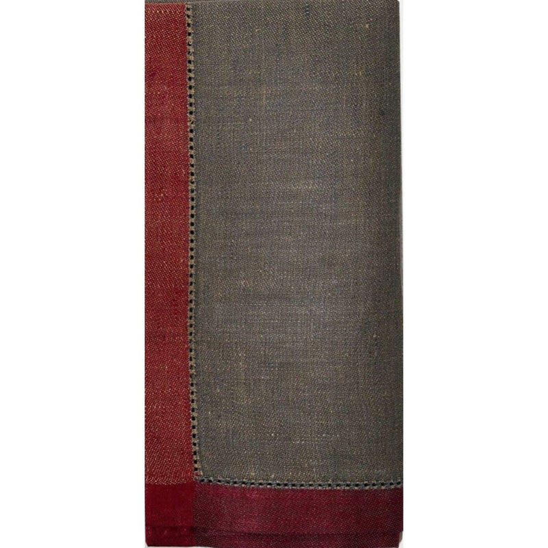 Serviettes Versailles gris fumé et or - Lot de 4