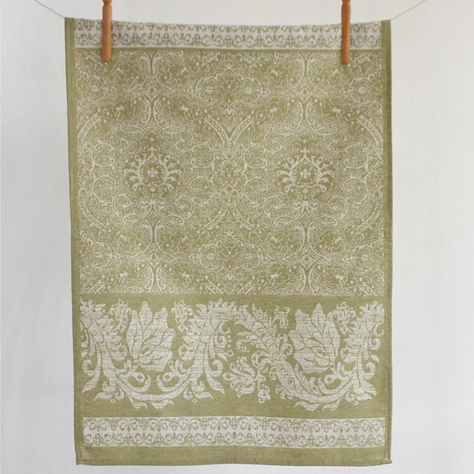 Carmen Olive Green Tea Towel