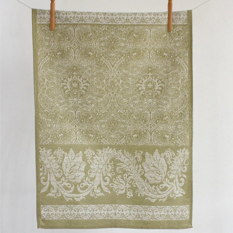 Carmen Olive Green Tea Towel