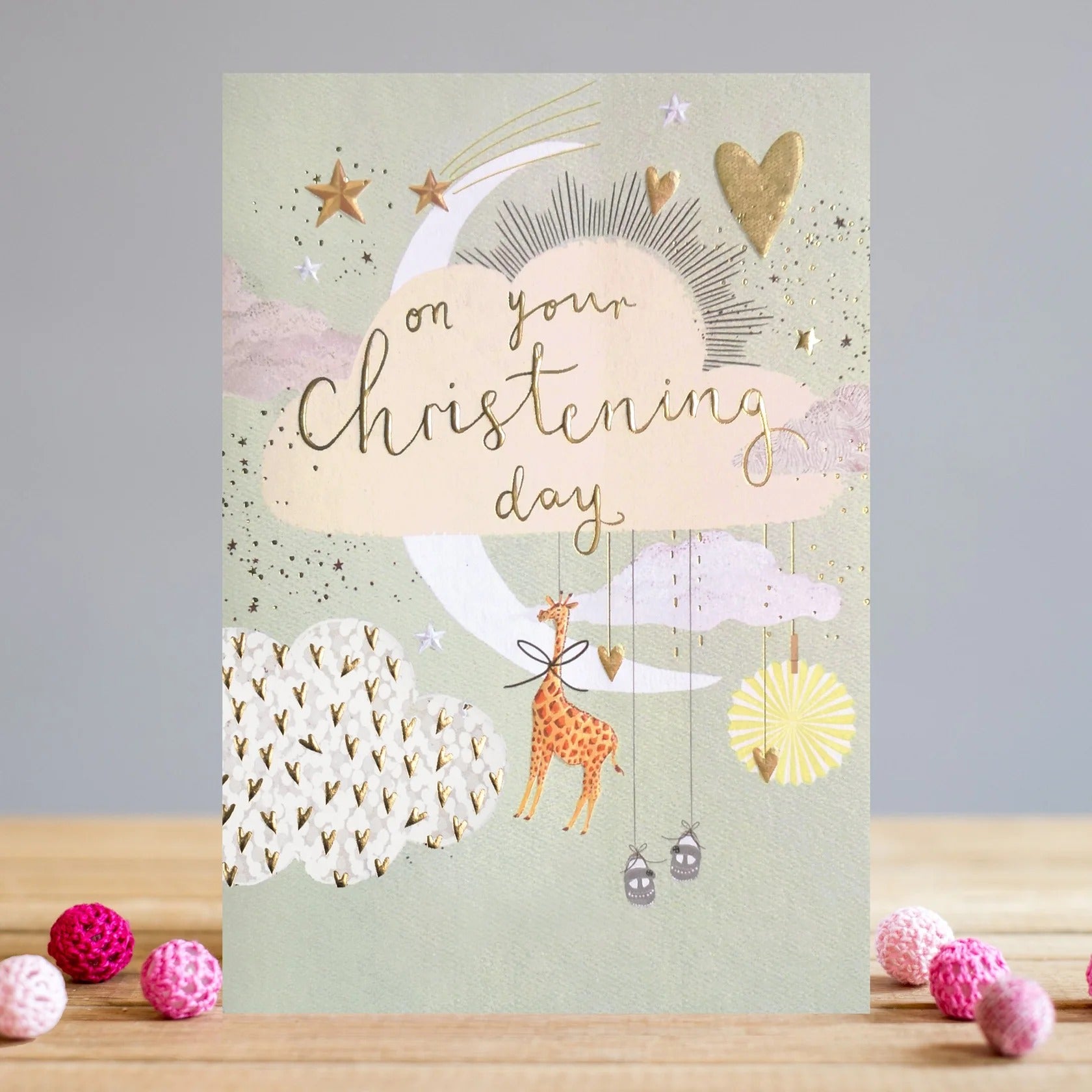 "On Your Christening Day" Carte de Vœux 5" x 7"
