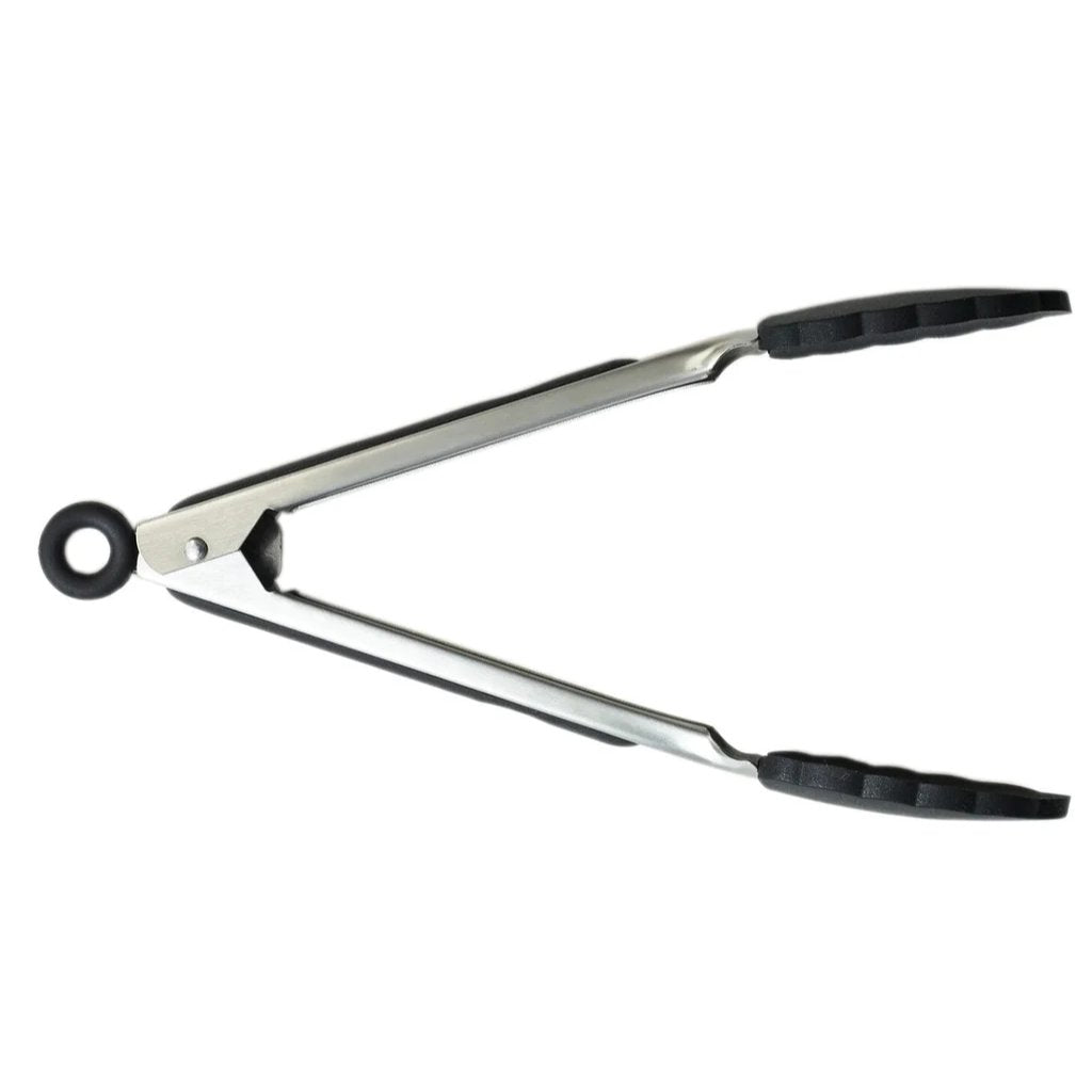 Pince de cuisine en acier inoxydable de 23 cm avec verrouillage et embouts en silicone