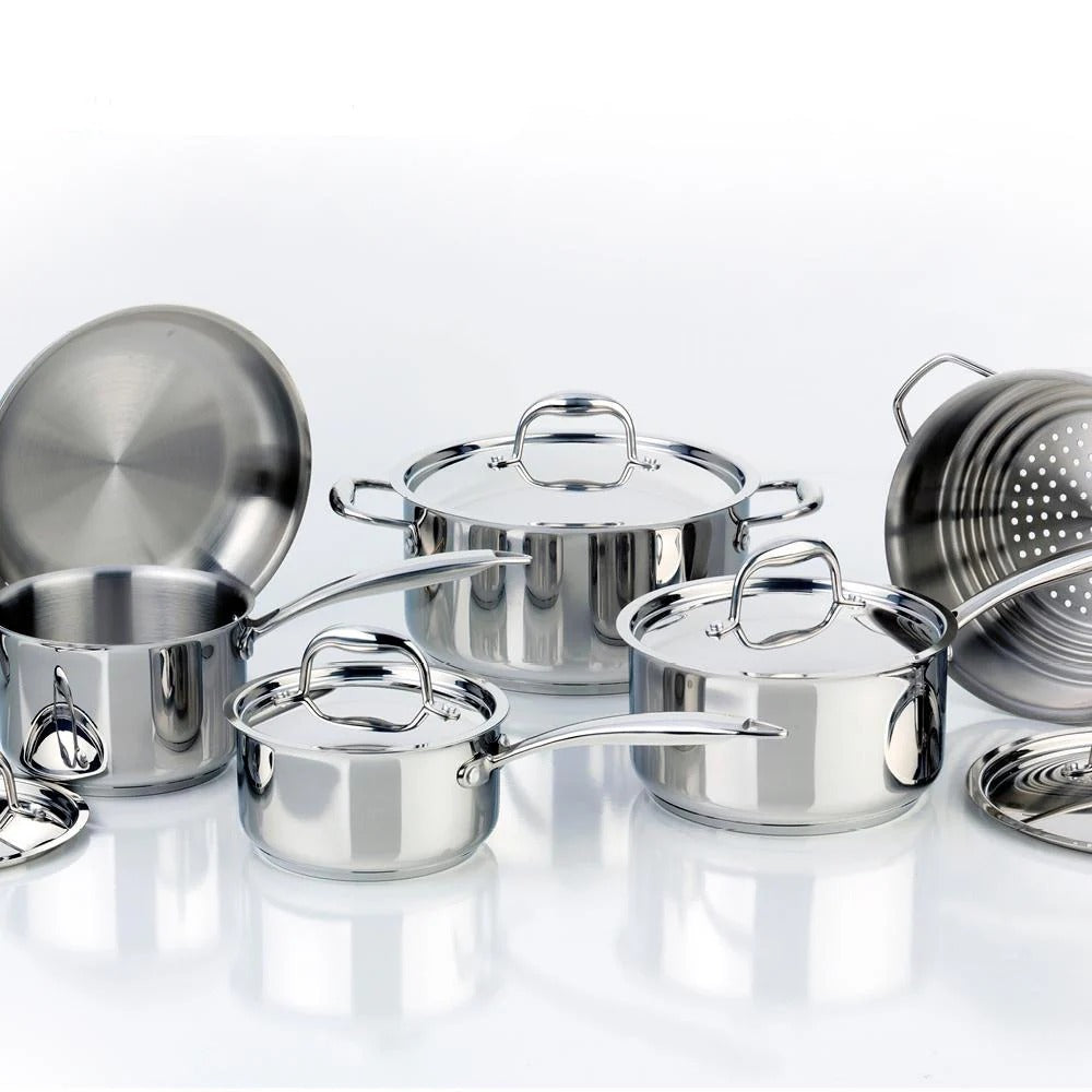 Batterie de cuisine 11 pièces en acier inoxydable Accolade