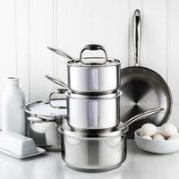 Batterie de cuisine 11 pièces en acier inoxydable Accolade