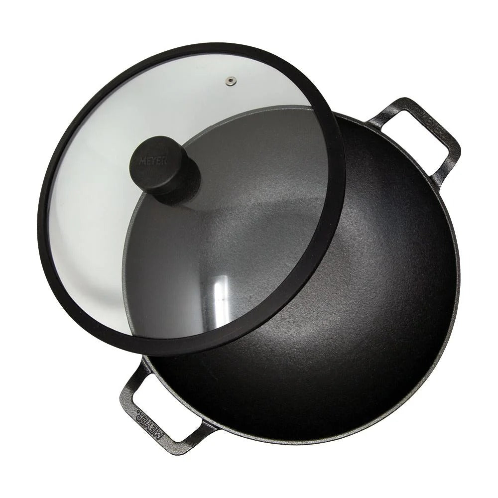 Kadai en fonte Meyer de 30 cm et 4,7 L avec couvercle