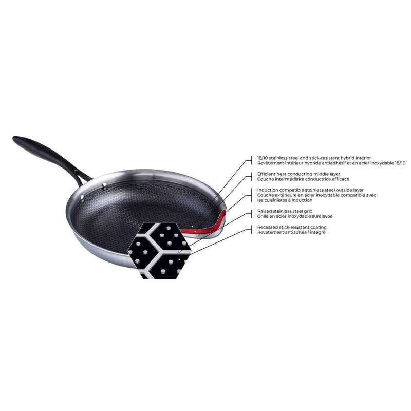 HybridClad Stainless Steel 28cm/11" Skillet