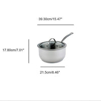 Nouvelle Stainless Steel 3.2L Saucepan with Tempered Glass Lid