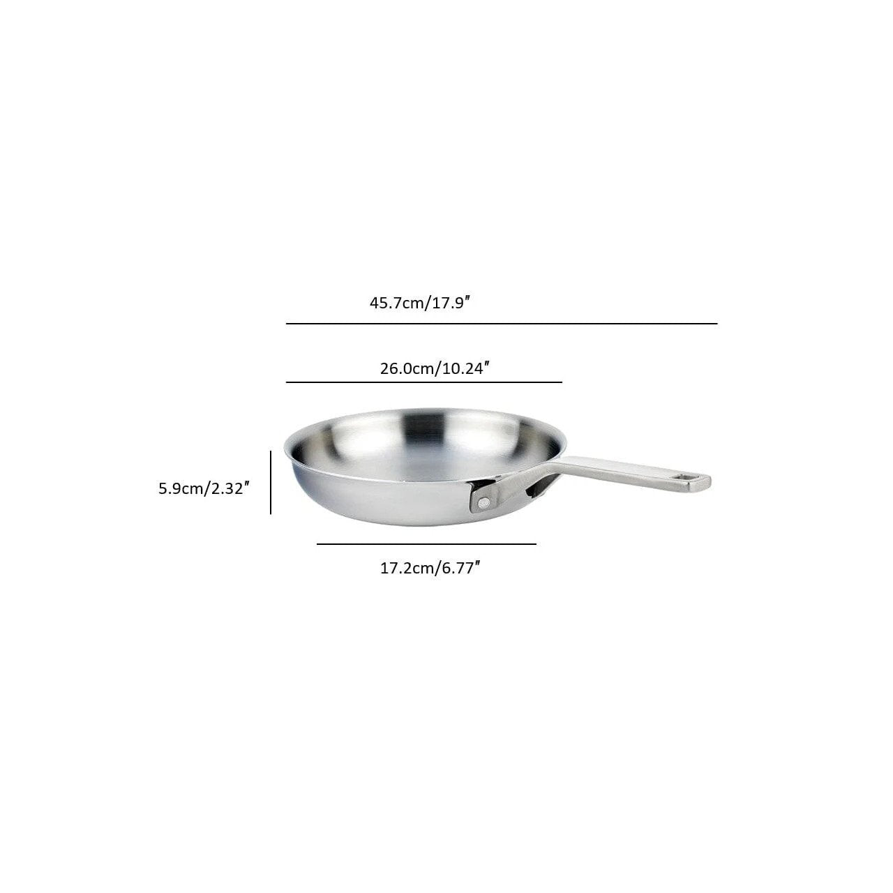 ProClad 5-Ply Aluminum Core Stainless Steel Frying Pan 24cm