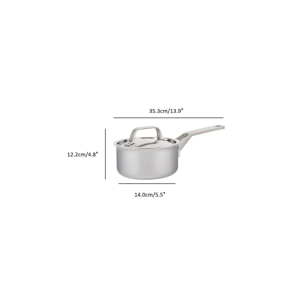 ProClad 5-Ply Aluminum Core Stainless Steel Saucepan 1.6L