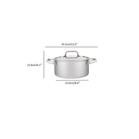 Faitout ProClad en acier inoxydable 5 plis de 5,1 L avec couvercle
