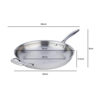 Poêle en acier inoxydable à trois couches SuperSteel, 32 cm / 12,5 po