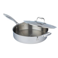 Sauteuse SuperSteel à trois plis en acier inoxydable de 4,2 L avec couvercle