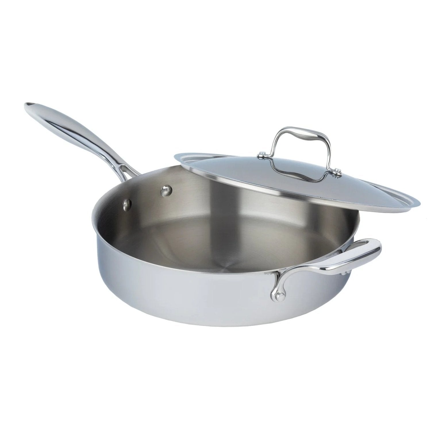 Sauteuse SuperSteel à trois plis en acier inoxydable de 4,2 L avec couvercle