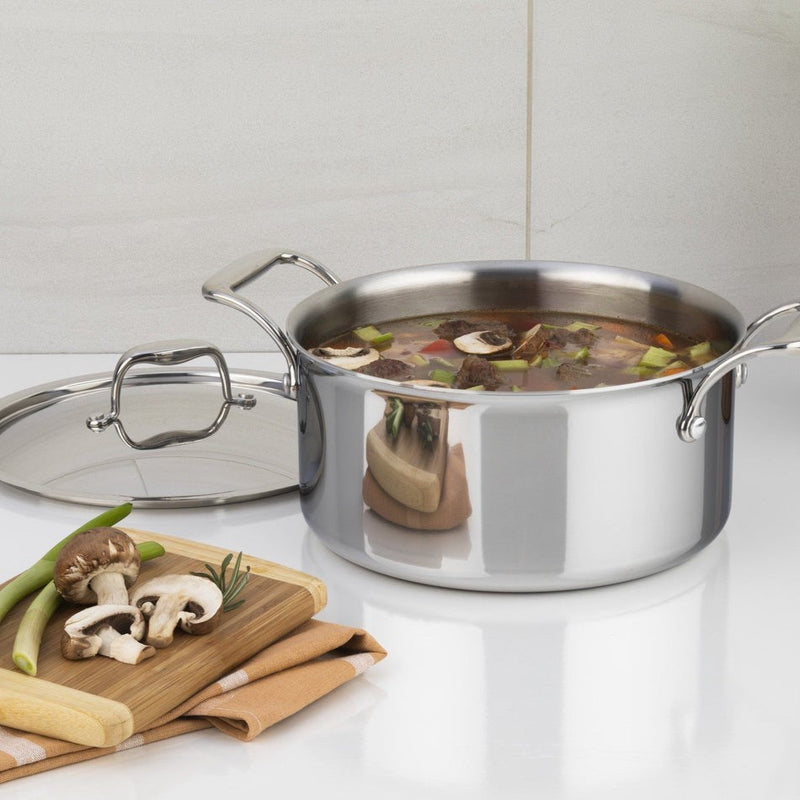 Casserole SuperSteel Tri-Ply Clad en acier inoxydable 9L avec couvercle