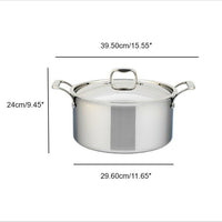 Casserole SuperSteel Tri-Ply Clad en acier inoxydable 9L avec couvercle