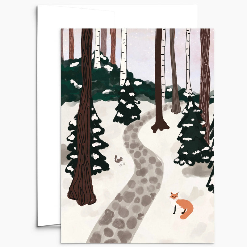 A Forest Full of Winter Magic - Christmas Greeting Card