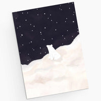 Bear-y Merry Wishes Under the Stars - Christmas Greeting Card