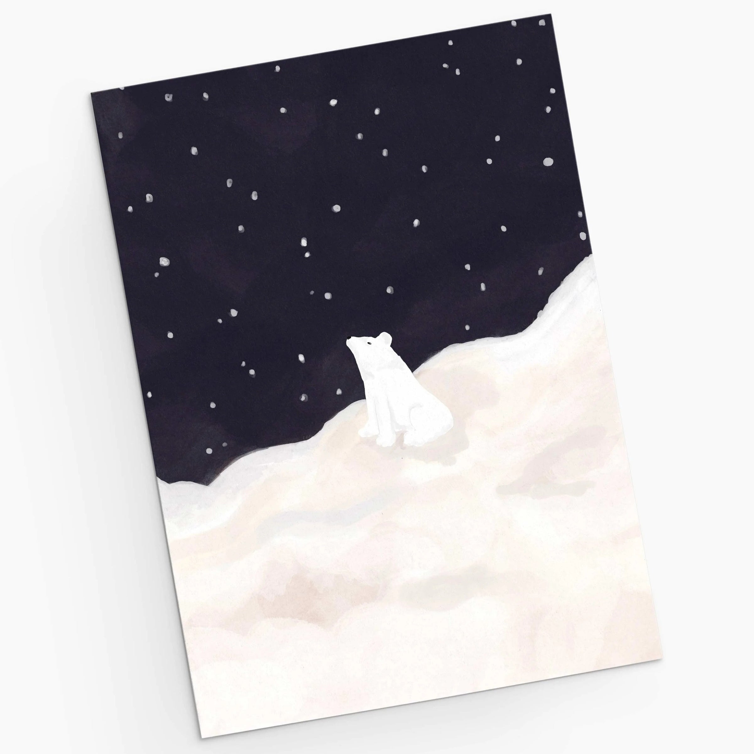 Bear-y Merry Wishes Under the Stars - Christmas Greeting Card