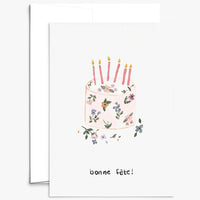 Floral Birthday Cake Greeting Card