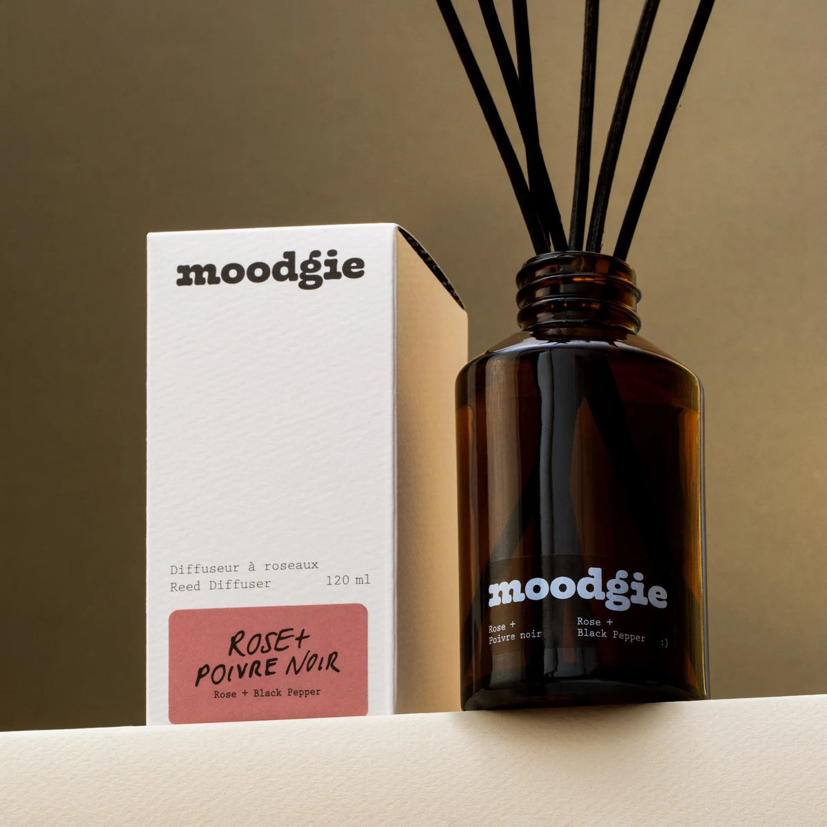 Diffuseur à roseaux - Rose + Poivre noir 120 ml