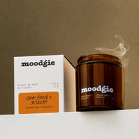 Bougie en cire de soja Chaï épicé + Biscotti