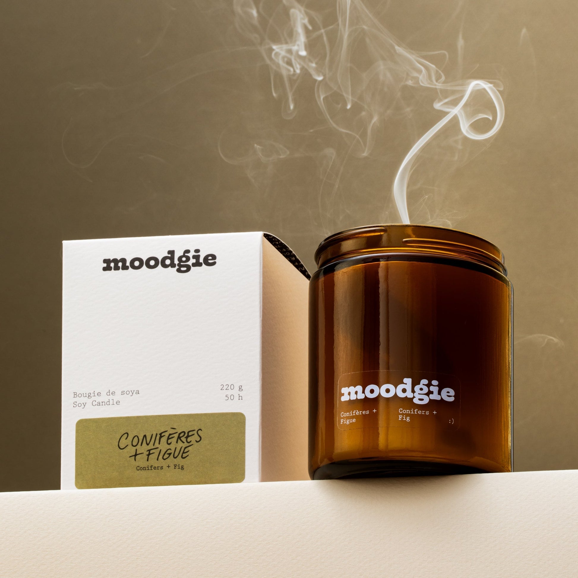 Bougie soja Conifères + Figue - 220g