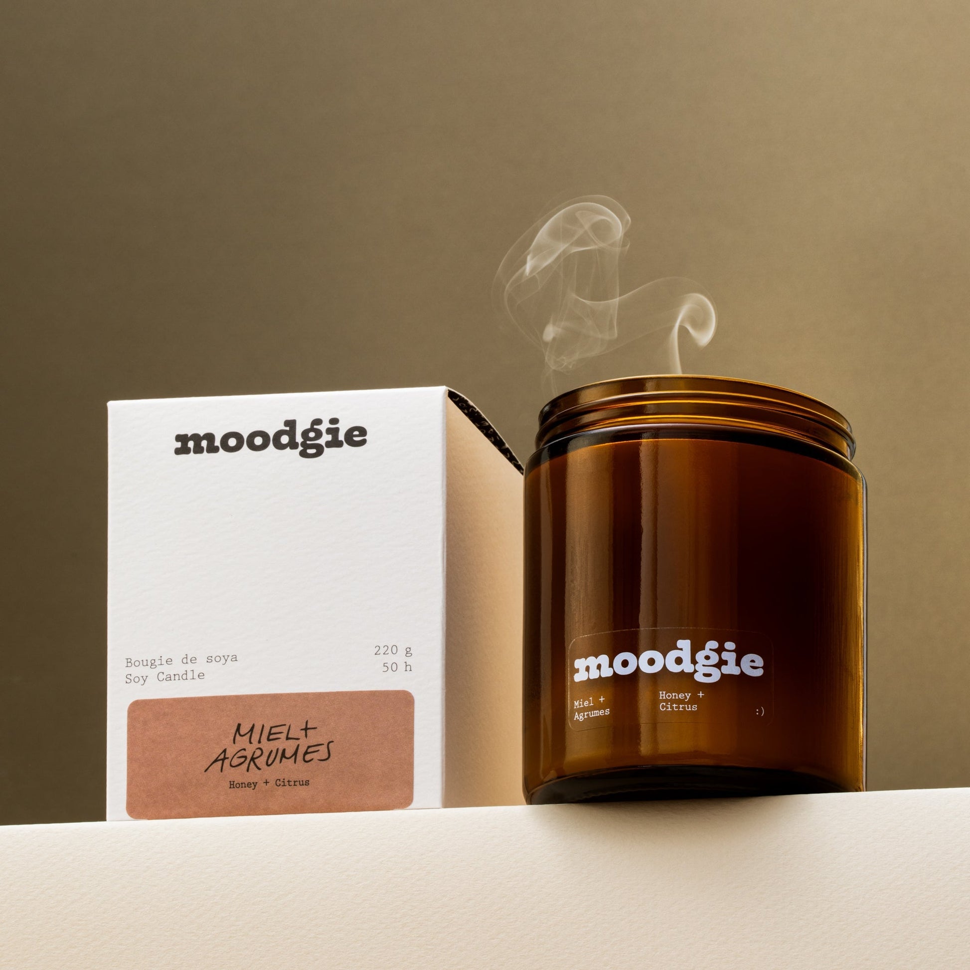 Bougie soja miel et agrumes - 220 g
