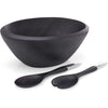 Noir Salad Bowl with Servers