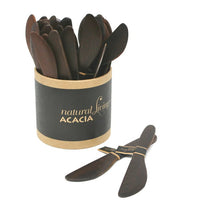 Tartineur en bois d'acacia foncé 15 cm