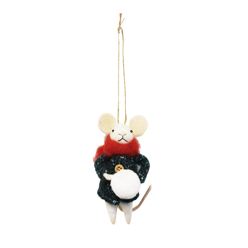 Felt Mouse Ornament Winter