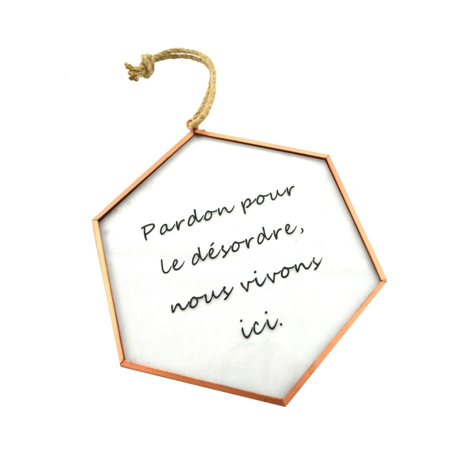 Glass Copper Sign "Desordre"