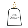Glass Decorative Sign "100% Bonheur"
