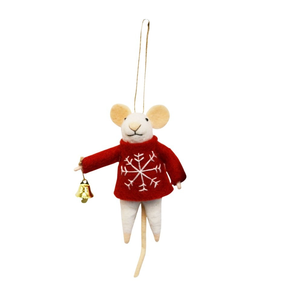 Ornement Souris avec clochette