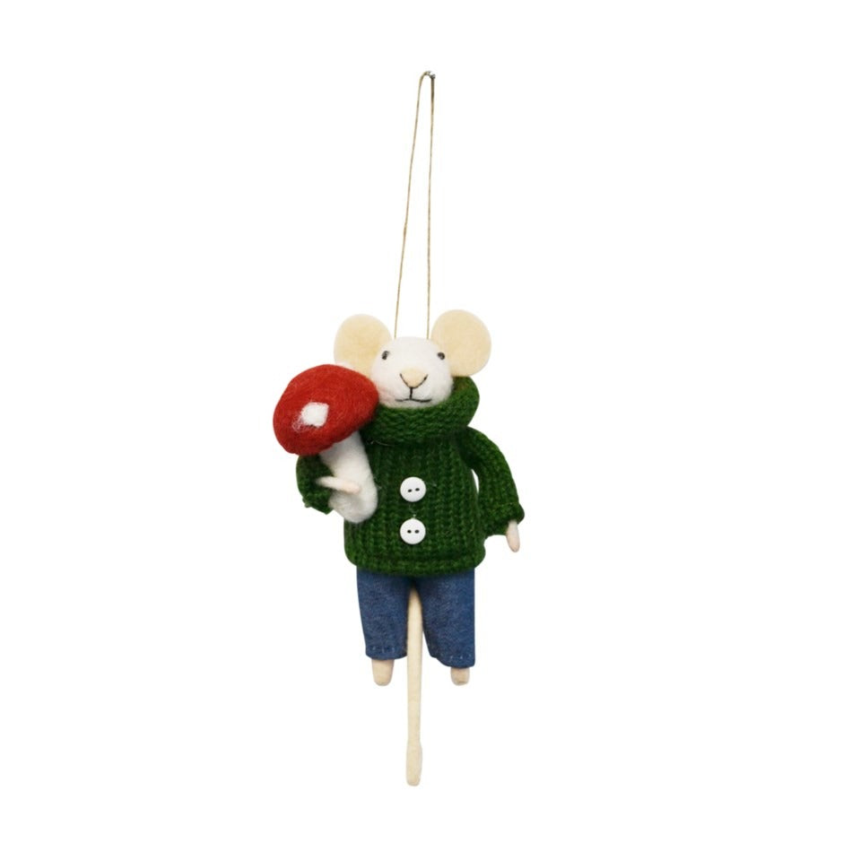 Ornement Souris avec champignon