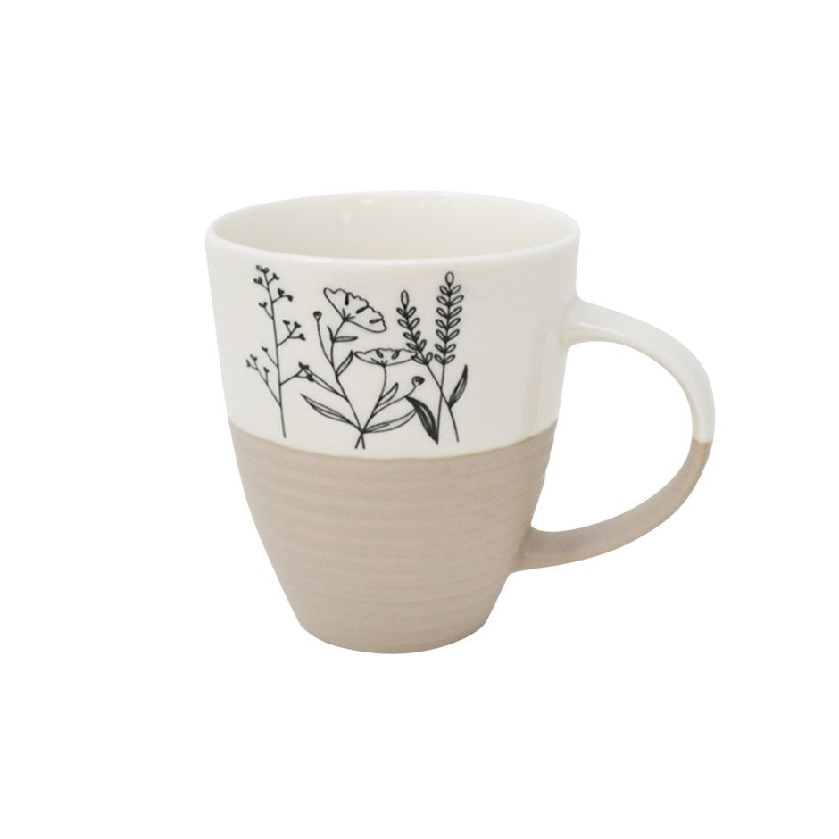 Flowers Mug - Nude 320ml