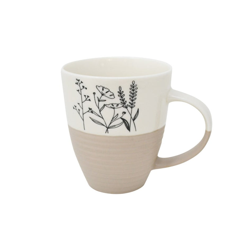 Flowers Mug - Nude 320ml