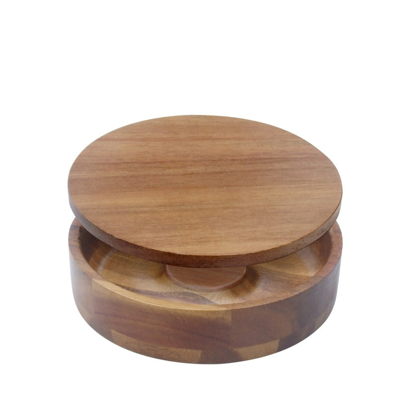 Acacia Wood Cocktail Rimmer with Airtight Lid
