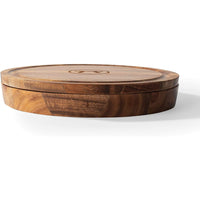 3-in-1 Acacia Wood Salt Rimmer, Cutting Board and Storage Container