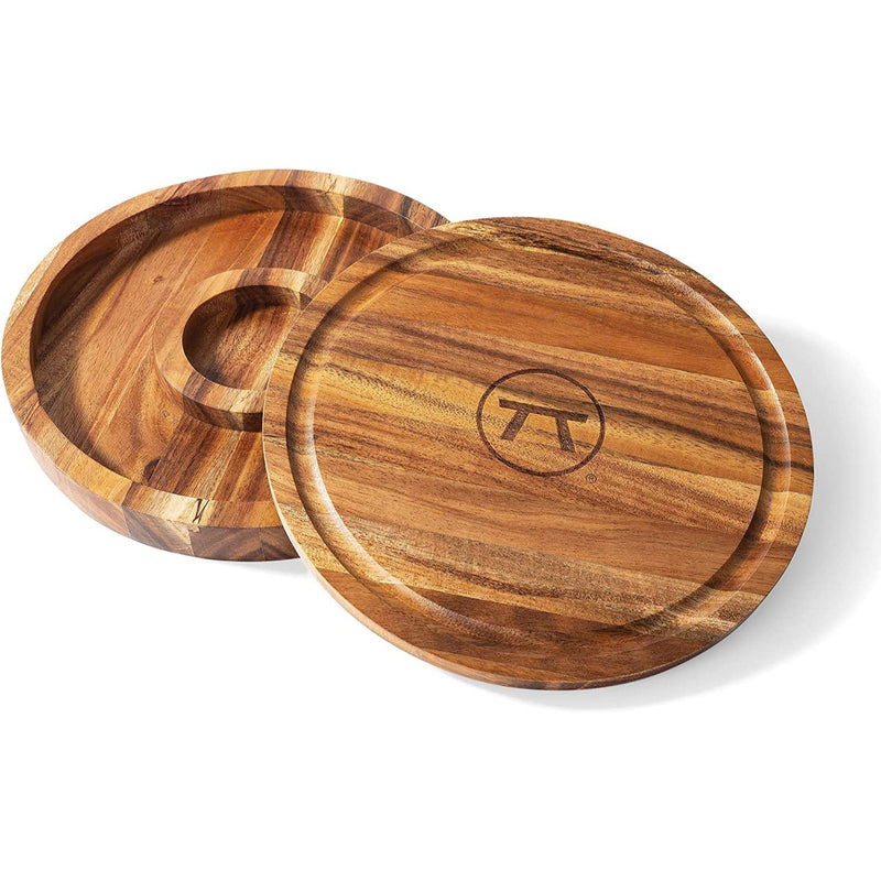 3-in-1 Acacia Wood Salt Rimmer, Cutting Board and Storage Container