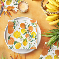 Serviettes en papier 3 plis - Agrumes et abeilles
