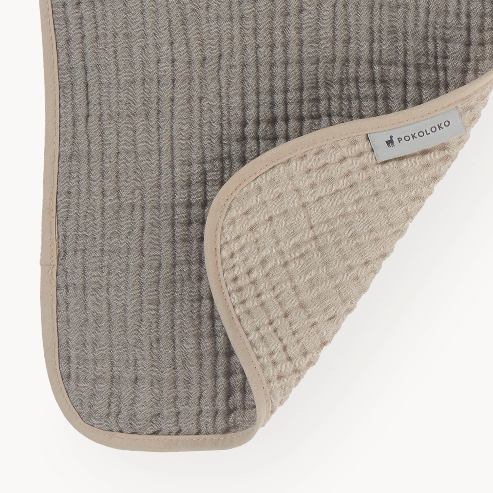 Bavoir froissé - Beige mousse